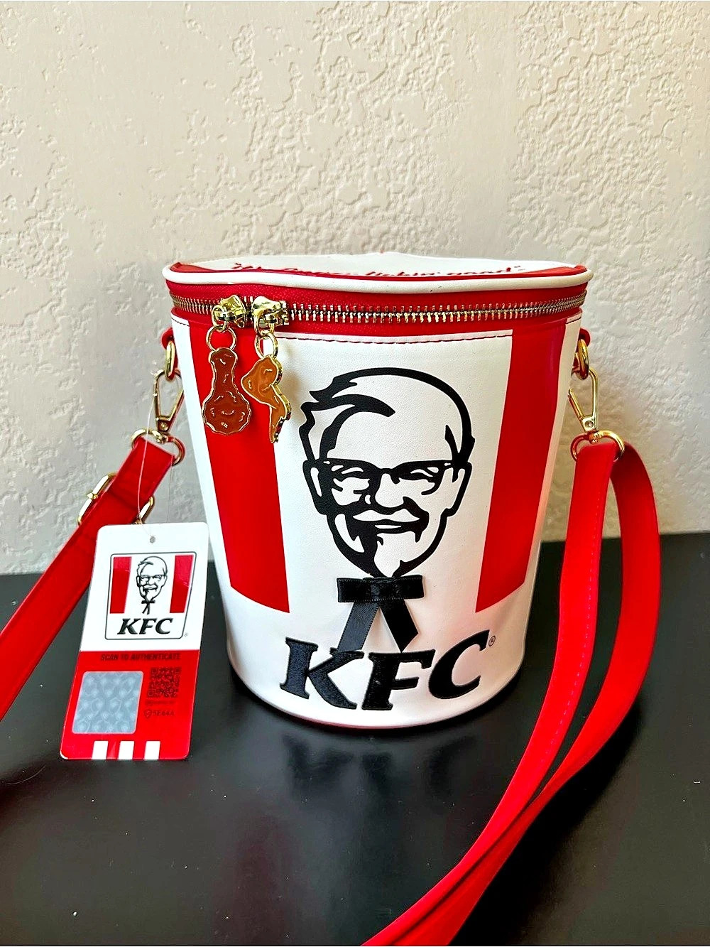 KFC Chicken Bucket Figural Crossbody Bag - Authentic Licensed Product NWT